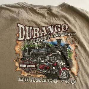 Harley Davidson Durango Colorado Eagle Legendary Power Train Biker T-shirt